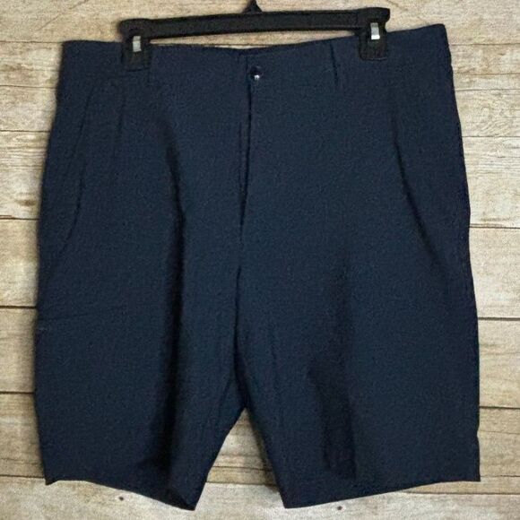 GREG NORMAN DARK BLUE CASUAL CLASSIC PREPPY GOLF SHORTS SIZE 34 - Picture 1 of 8